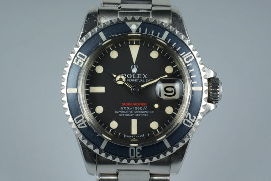 1969 Rolex Red Submariner 1680 Mark II Meters First Dial