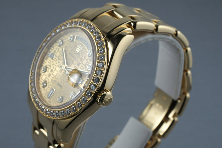 2005 Rolex YG Masterpiece Day-Date 18948 Jubilee Diamond Dial and Box