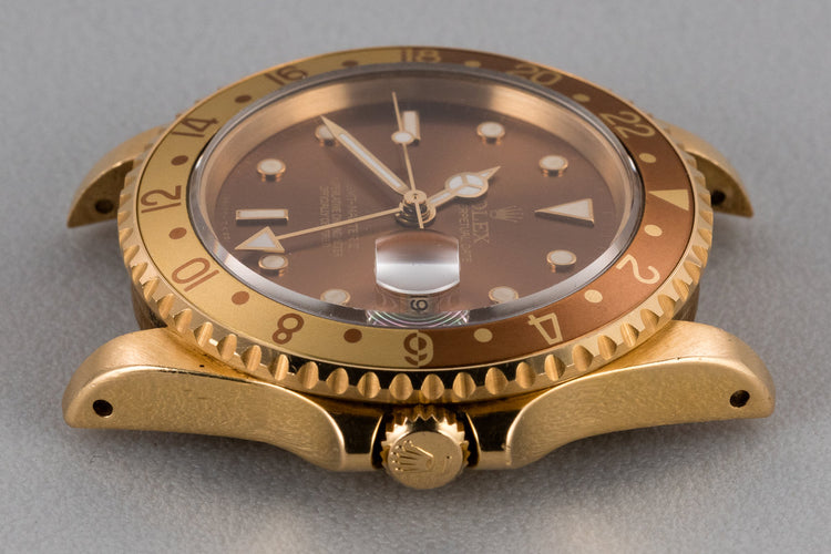 1993 Rolex 18K YG GMT-Master II 16718 with "Root beer" Dial