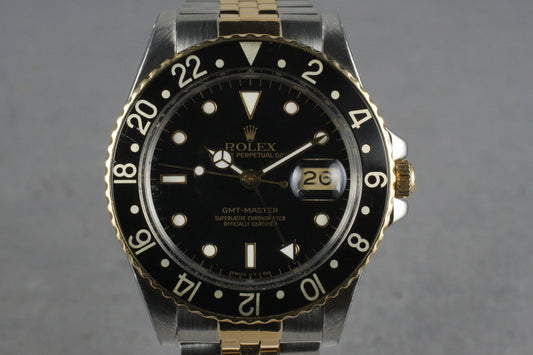 1987 Rolex 18K/SS GMT-Master 16753 with Box and Papers