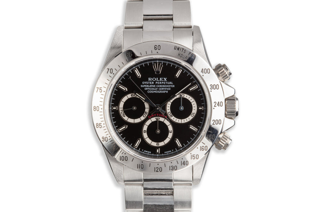 1995 Rolex Zenith Daytona 16520 Black Dial with Box and Papers