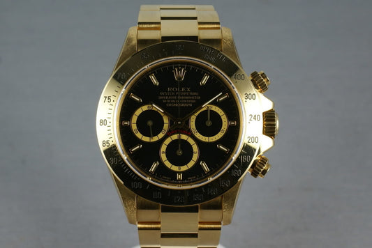 Rolex 18K Zenith Daytona 16528 Unpolished with box and Papers