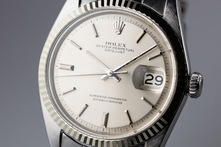 1968 Rolex DateJust 1601 with No Lume Silver Dial