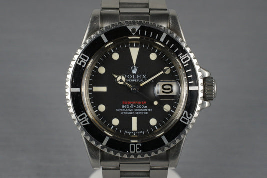 1970 Rolex Red Submariner 1680 Mark 4 Dial