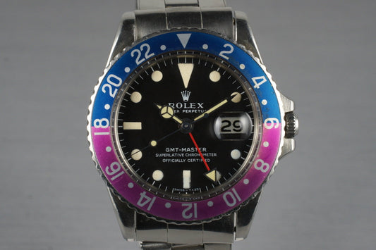 1968 Rolex GMT 1675 Mark I Dial with Violet Insert