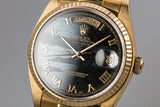 1983 Rolex 18K YG Day-Date 18038 Dial Ferrite with Box, Papers, and Service Papers