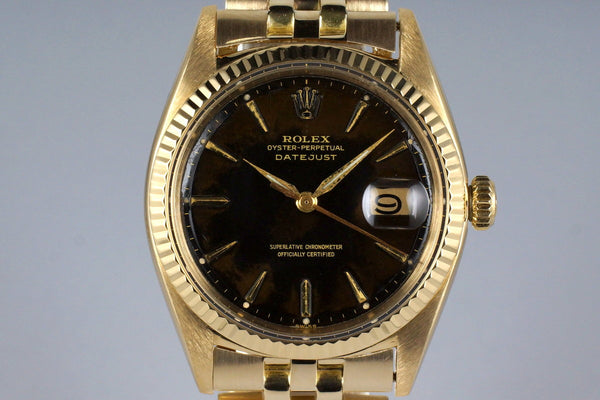 HQ Milton - 1961 Rolex YG Datejust 1601 Tropical Glossy Gilt Dial