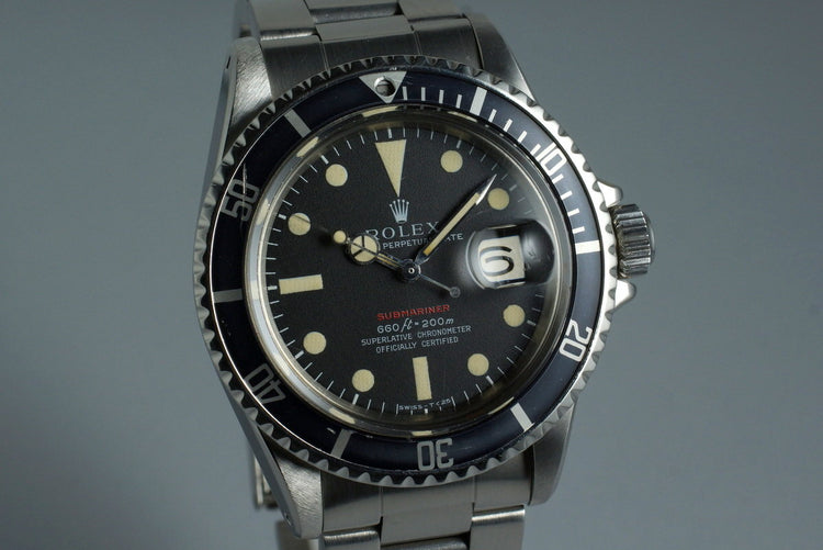 1970 Rolex Red Submariner 1680 Mark IV Dial with Box and Papers (Full Set)