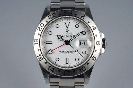 1999 Rolex Explorer II 16570 White Dial with Box and Papers
