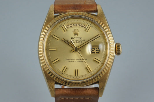 1970 Rolex YG Day-Date ‘Wide Boy’ Dial 1803