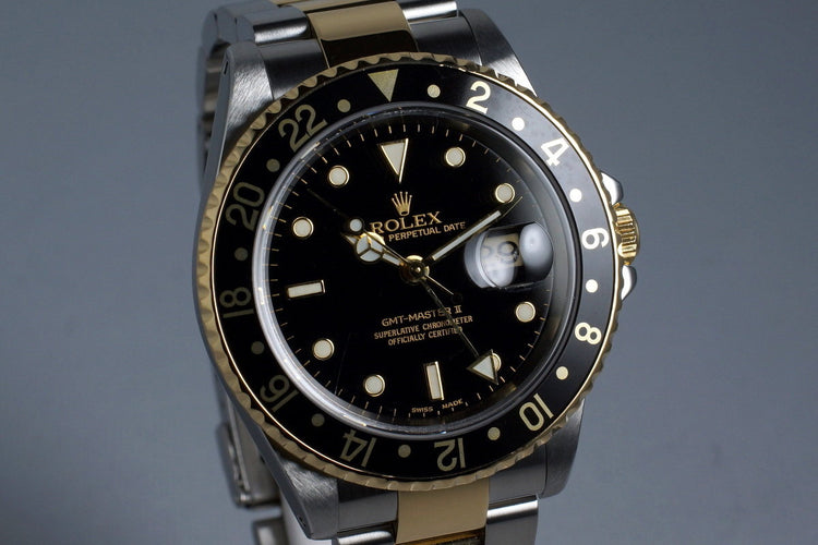 2000 Rolex Two Tone GMT II 16713 Box and Papers