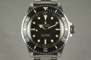 HQ Milton 1964 Rolex Submariner 5513 with Gilt Meters First Dial