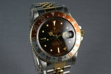 Rolex GMT Two Tone 16753 nipple root beer