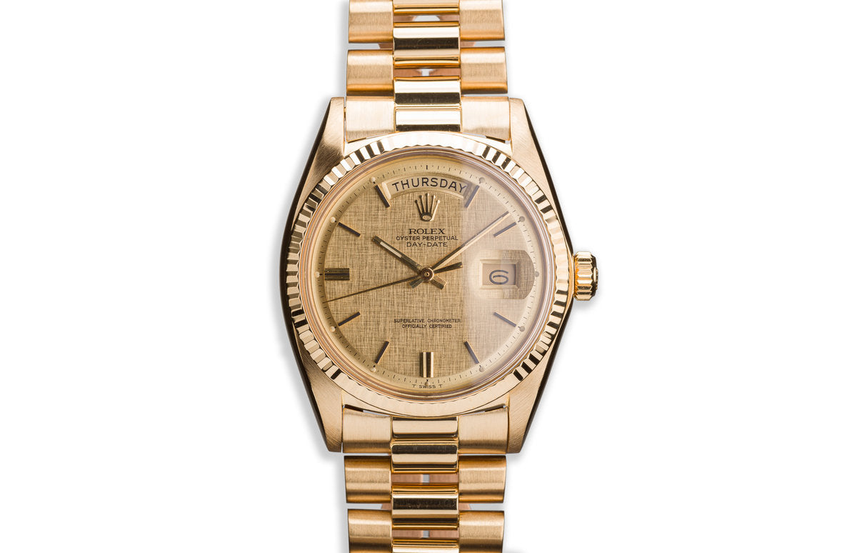 HQ Milton - 1971 18K YG Vintage Rolex Day-Date 1803 with Champagne