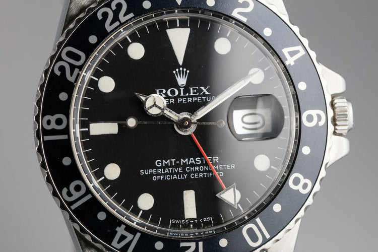 1978 Rolex GMT-Master 1675 Black Bezel with Service Papers