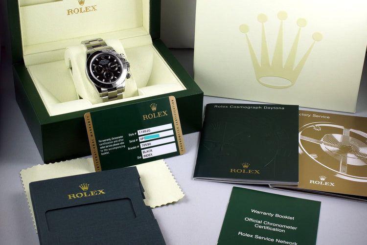 2013 Rolex Daytona 116520 Black Dial with Box and Papers