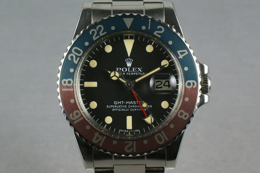 Rolex GMT  1675  with Box and Papers