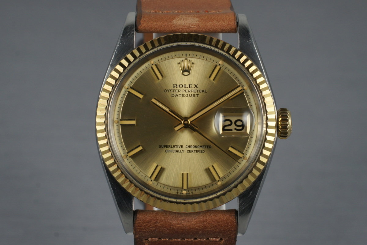 HQ Milton 1971 Rolex Two Tone DateJust 1601 with Wide Boy Dial