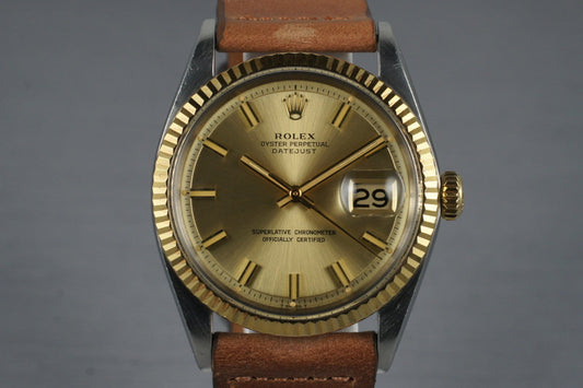 1971 Rolex Two Tone DateJust 1601 with ‘Wide Boy’ Dial