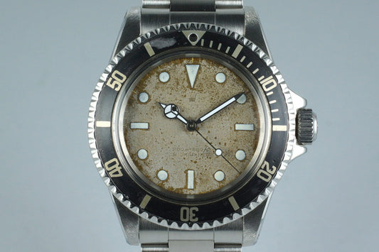1964 Rolex Submariner 5513 Tropical Glossy Gilt Meters First Dial