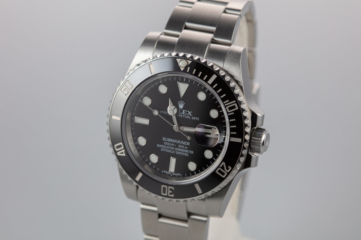 HQ Milton - 2015 Rolex Submariner 116610LV Hulk with Box & Card,  Inventory #A4654, For Sale