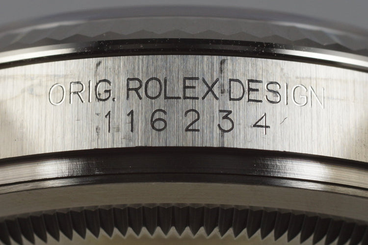 2015 Rolex DateJust 116234 Black Dial