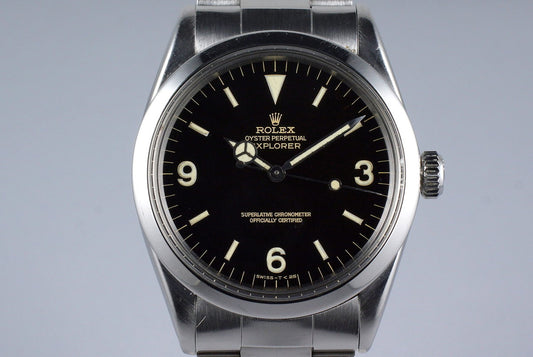 1965 Rolex Explorer 1 1016 Glossy Gilt Dial with Box and Double Punched Papers