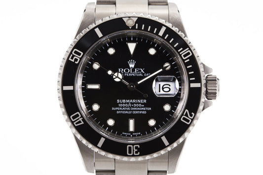 2002 Rolex Submariner 16610 with Box and Papers
