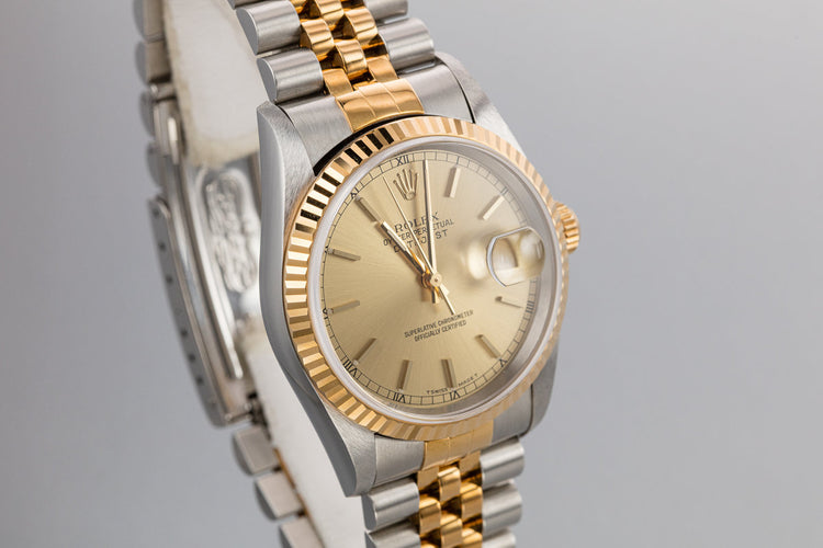 1997 Rolex Two-Tone DateJust 16233 Champagne Dial