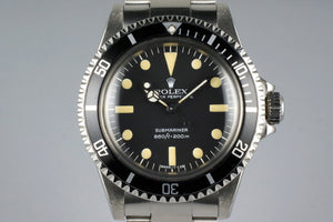 1981 Rolex Submariner 5513 Mark II Maxi Dial