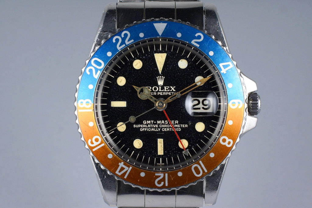 1963 Rolex GMT 1675 PCG Gilt UNDERLINE Dial