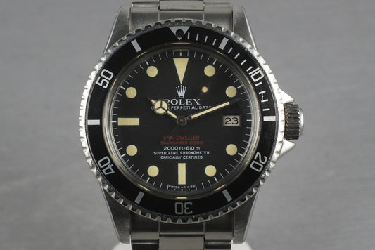 Rolex Double Red Sea Dweller 1665 thin case with Mark 3 dial