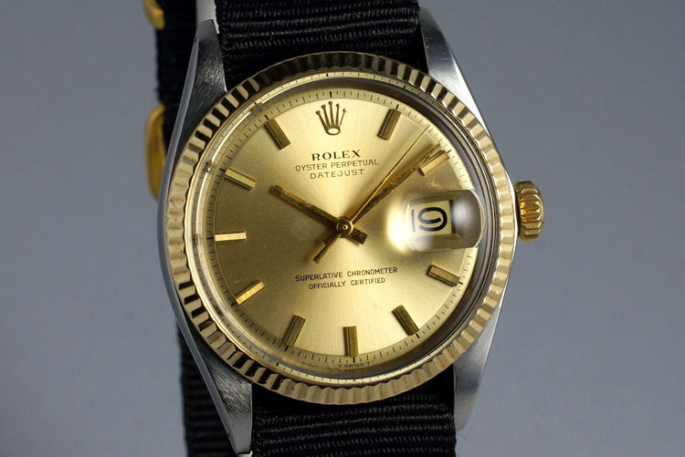 1971 Rolex Two Tone DateJust 1601 Champagne Dial
