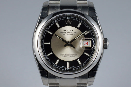 2015 Rolex Datejust 116200 Tuxedo Dial MINT