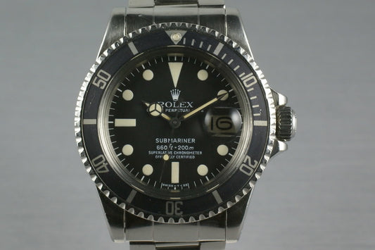 Rolex Submariner 1680 Box and Papers