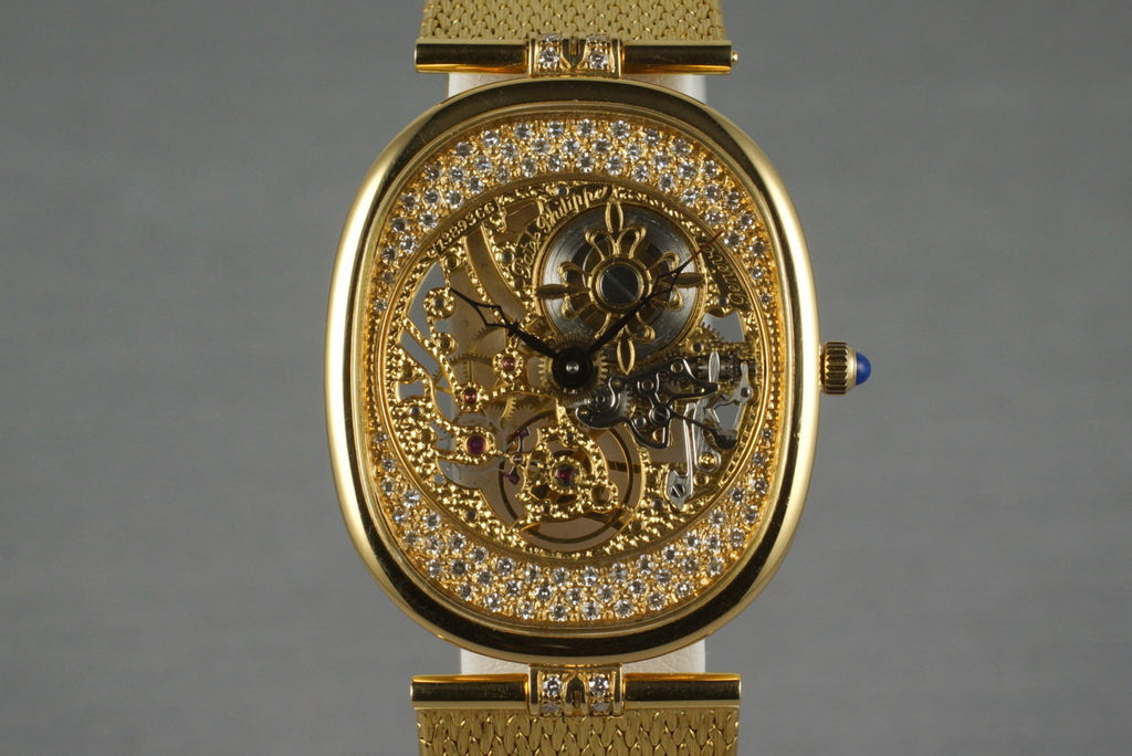 1991 YG Patek Philippe Skeleton 3881/001 with Box and Papers