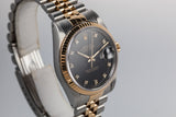 1991 Rolex Two Tone DateJust 16233 Diamond Dial with Box and Papers