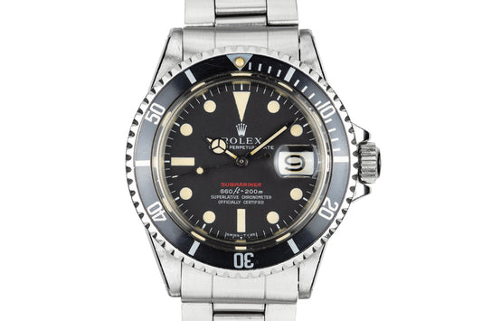 1970 Rolex Red Submariner 1680 with MK IV Dial with Rolex Service Papers