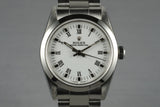 1997 Rolex MidSize Oyster Perpetual 67480 with White Roman Dial