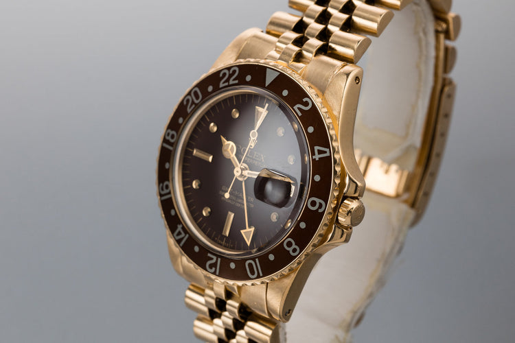 1973 Rolex 18K YG GMT-Master 1675 with Brown Nipple Dial
