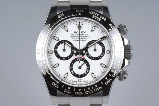 2016 Rolex Ceramic Daytona 116500LN White Dial with Box and Papers