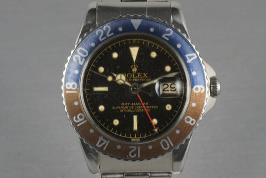 Rolex GMT 1675 PCG Case with Gilt Chapter Ring Dial