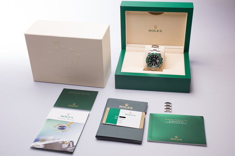 2016 Rolex Green Submariner 116610LV "Hulk" with Box, Booklets & Card