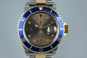2000 Two Tone Submariner 16613 with Serti Dial