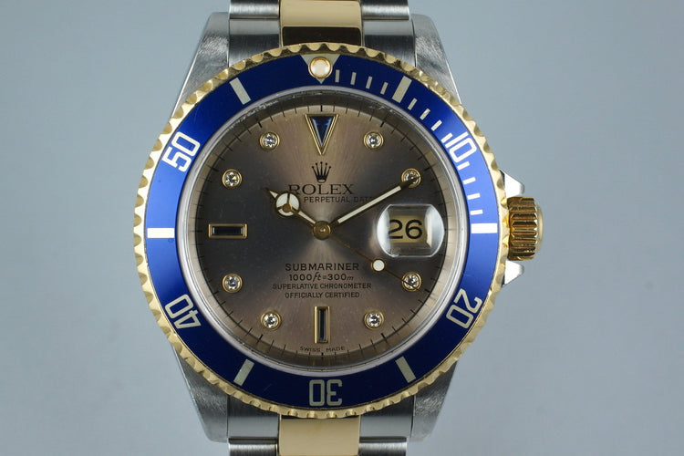2000 Two Tone Submariner 16613 with Serti Dial