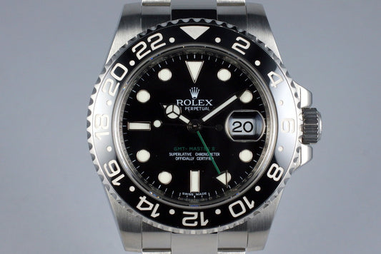 2009 Rolex GMT II 116710LN with Box and Papers