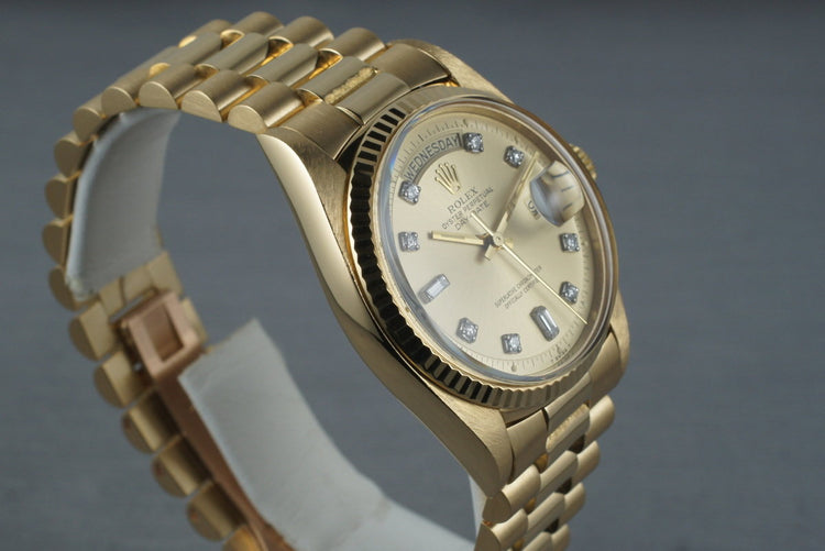 1978 Rolex YG Day-Date 1803 with Diamond Dial