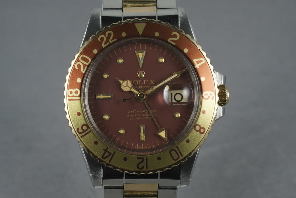 1970 Rolex GMT 14K/SS 1675 with Root Beer Dial
