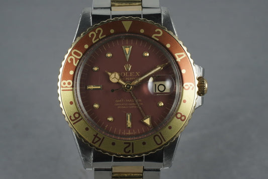 1970 Rolex GMT 14K/SS 1675 with Root Beer Dial