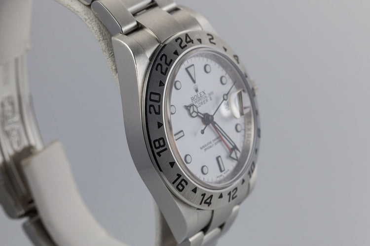 2009 Rolex Explorer II 16570 White Dial with Box and Papers and 3186 Movement